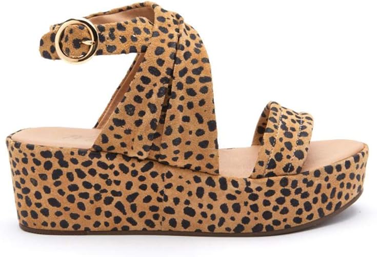 leopard print wedges amazon