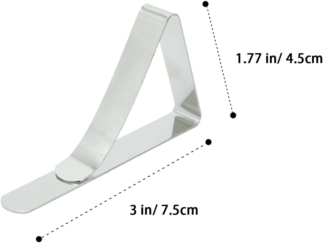 T-Antrix Tablecloth Clips 12 Packs Picnic Table Clips Flexible Stainless Steel Table Cloth Cover Clamps Table Cloth Holders Ideal for Picnics Marquees Weddings Graduation Party: Furniture & Decor
