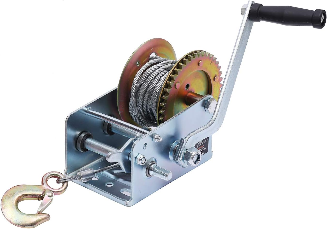 325935 1100KG Hand Gear Strap Car Boat Trailer Jet Ski Webbing Wire Winch 2500LB