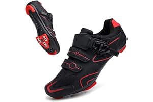 Vicogn Mens Womens Cycling Shoes Compatible with Peloton Indoor Bicycle Pedals Clip in Road Bike Shoes Pre-Installed with Loo