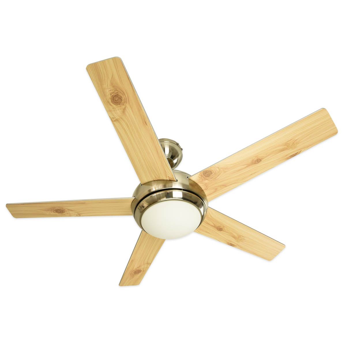 AireRyder Ceiling Fan Fresco Nickel with Light and Remote Control 44” 112cm Blades in Silver and Pine
