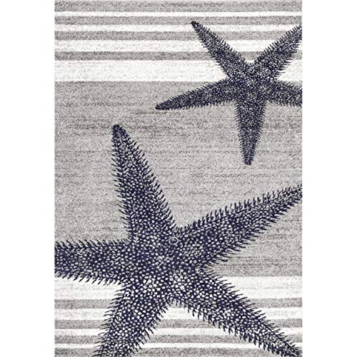 nuLOOM Thomas Paul Starfish Area Rug, 7' 6" x 9' 6", Grey Beachfront