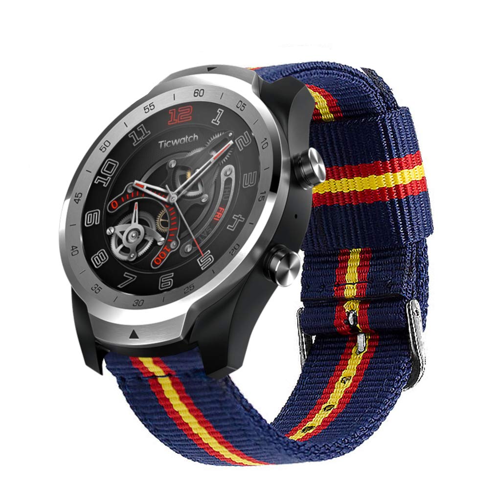 Estuyoya - Pulsera de Nylon Compatible con Ticwatch Pro / S2 / E2 ...