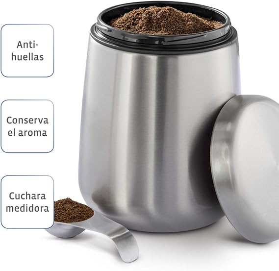 Xavax Bote para café molido o en granos, recipiente hermético para