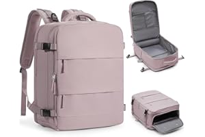 COOFAY Travel Backpack Carry On Flight Aapproved Personal Item Travel Bag Mochila De Viaje Travel Backpack For Men Spirit Airlines Personal Item Bag 18x14x8 Carry On Backpack For Airplanes Lotus Root Pink