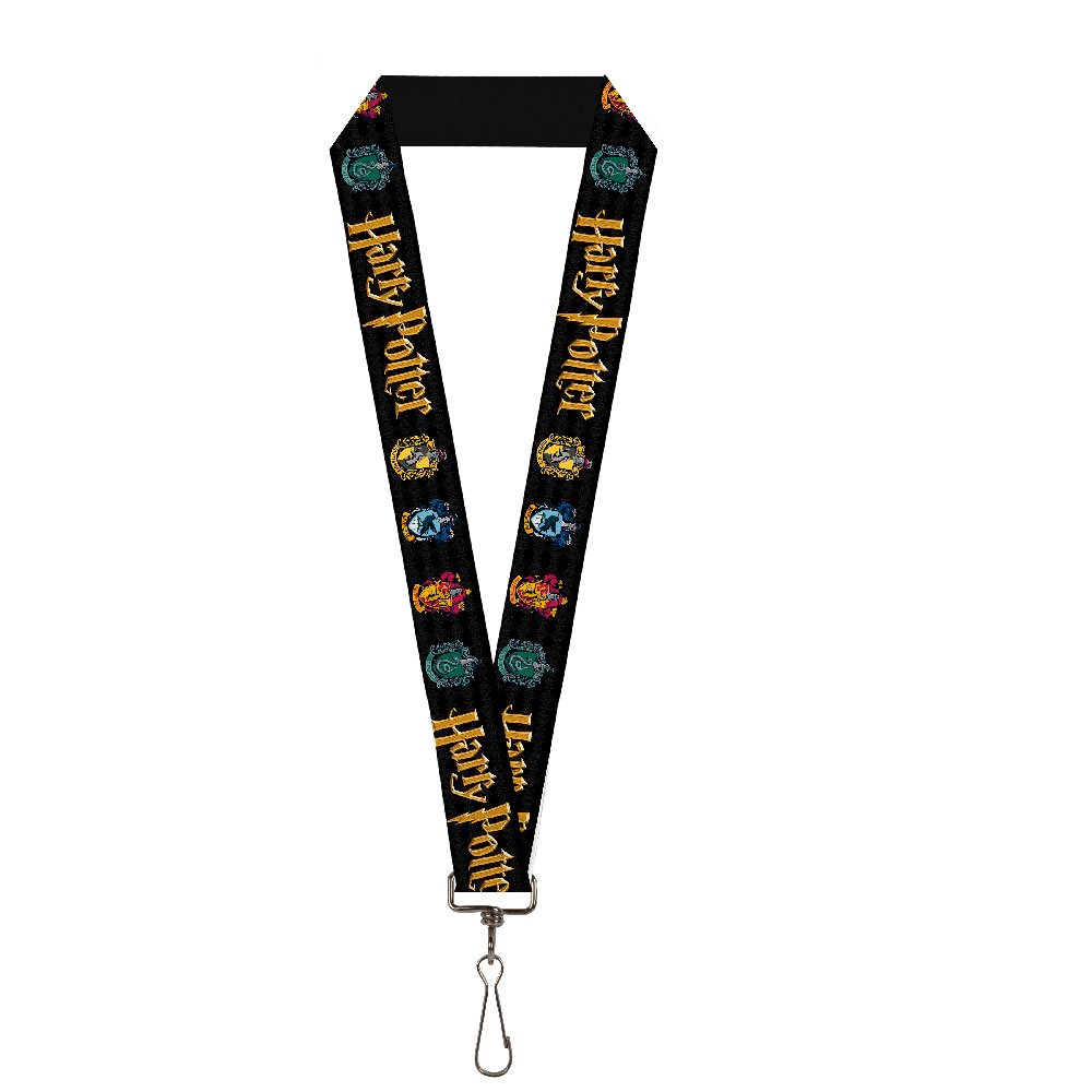 Buckle-Down Unisex Lanyard - 1.0" Harry Potter Hufflepuff/Ravenclaw/Gryffindo Key Chain, Multicolor, One Size UK