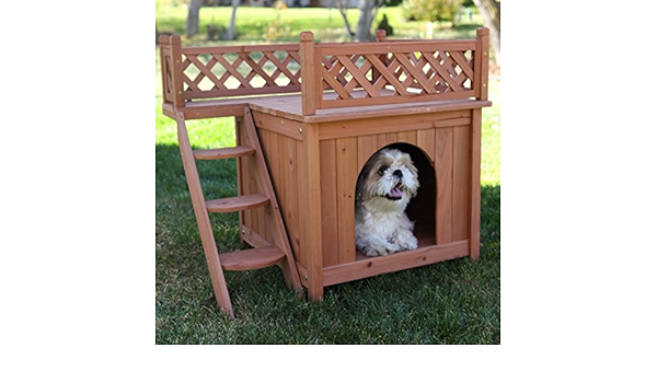 merry products room with a view wood dog & cat house