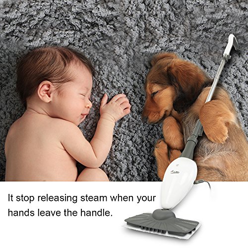 Steam Mops - Steam Floor Cleaner 4 Pound Compact Steam Mop for Tile Hardwood Floor Cleaning, 1 Washable Microfiber Mop Pad Included