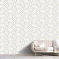 Wall Mural Geometric Pattern Removable Self-Adhesive Wallpaper Wall Decoration for Bedroom Living Room - 66x96 inches