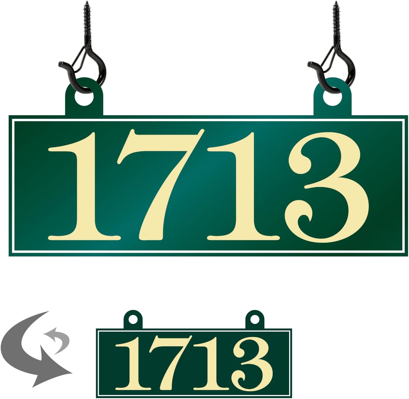 Plaques & Wall Art - Hanging Address Plaque Sign - Custom House Number Sign Plaque,Address Sign,House Address Numbers for Outside House,Mailbox Post,Lamp Post,Pillar,Store,Yard,Apartment - Reflective 911 Visibility Two Hooks Double Sided 13
