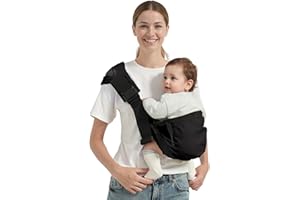 Shiaon Toddler Carrier Sling, Toddler Sling Carrier Hip Carry for 7-40lbs, Lightweight Baby Carriers, One Size Fit All, Black