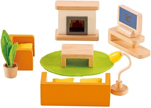 Hape Mobilier En Bois Pour Maison De Poupees Meubles De Salon Amazon Fr Jeux Et Jouets