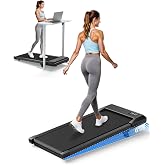 Superun Under Desk Walking Pad with 6% Incline, 3 in 1 Portable Treadmill | 2.5 HP Quiet Mini Treadmill for Office, 0.6-3.8 MPH Walking Pad Treadmill with Remote Control, LED Display, 300 Lbs Capacity
