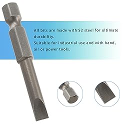 LDEXIN 10 Pcs SL5 Magnetic Slotted Screwdriver Bits