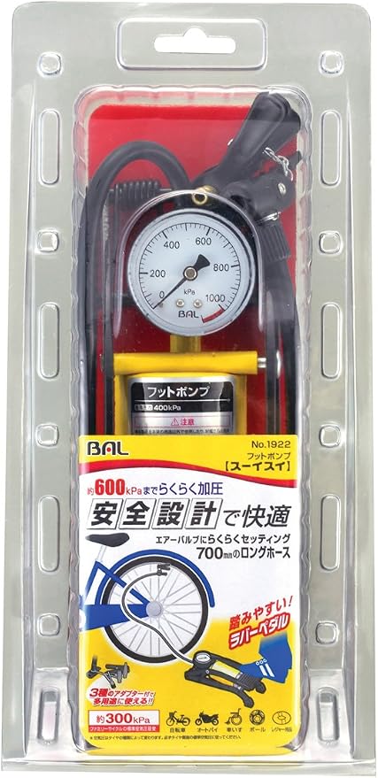 Amazon Co Jp Bal 大橋産業 空気入れ フットポンプ スーイスイ ブリスターパック 1922 Diy 工具 ガーデン