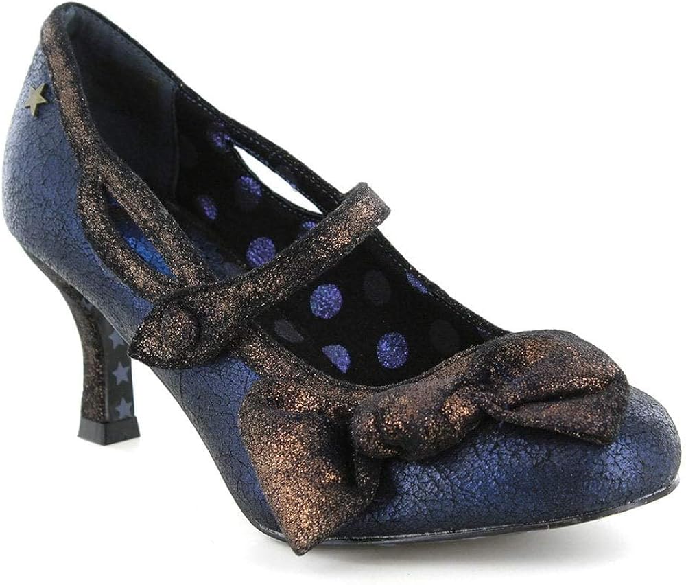 womens blue mary jane shoes