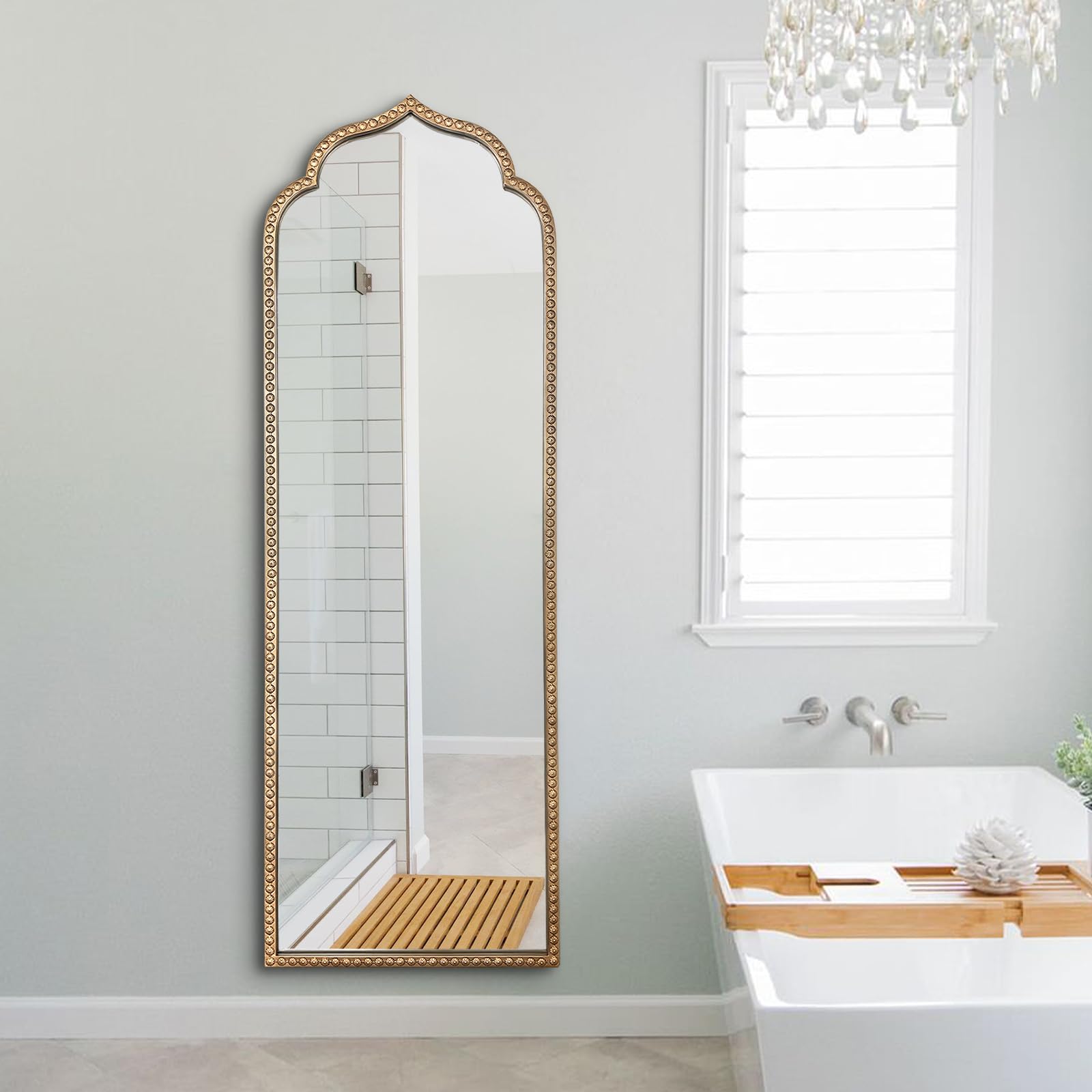 DAOYIJIAJU Large Gold Arched Mirror, 21