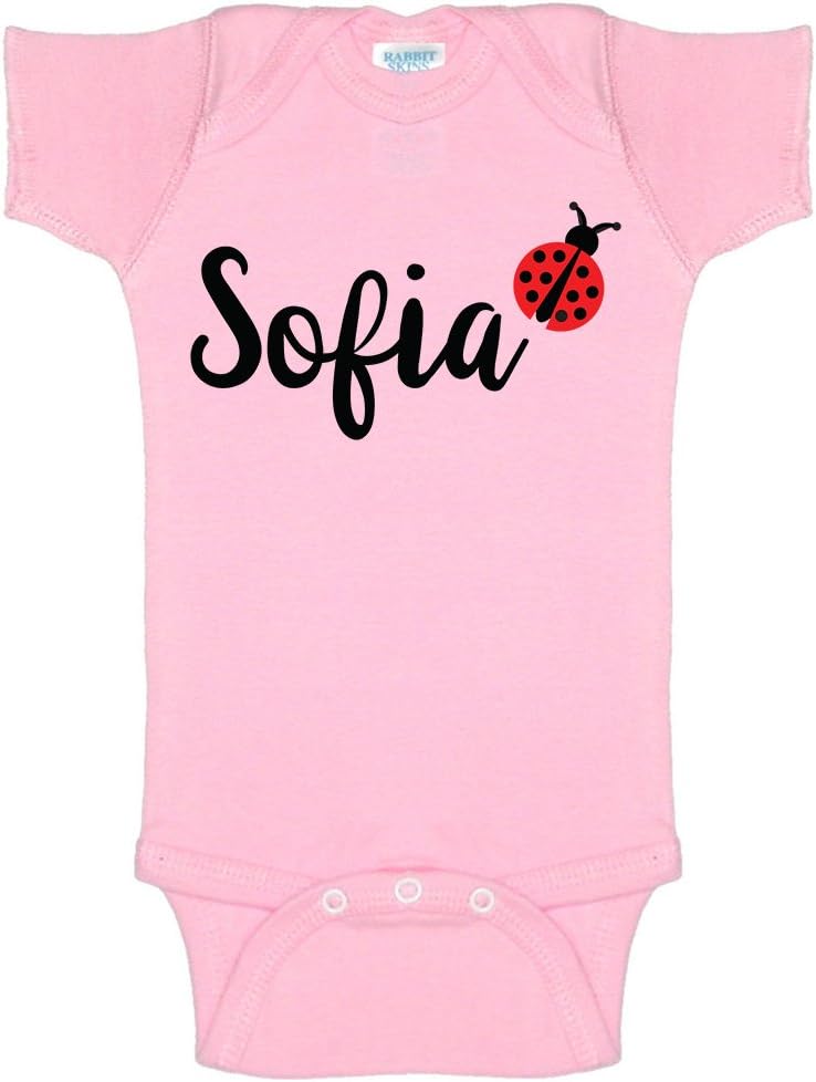 Create Your Own Personalized Cute Ladybug Add Name Here Custom One-Piece Baby Onesie Bodysuit