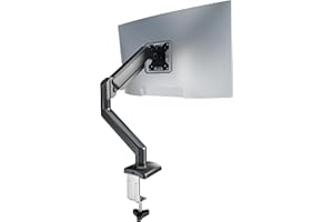 C-MOUNTS Single Monitor Arm Desk Mount，Gas Spring Monitors Arm for 17-32 inch Screens,Adjustable Computer Monitors Stand up t
