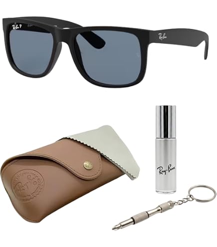 Ray-Ban RB4165 JUSTIN CLASSIC Square Sunglasses with Official Kit