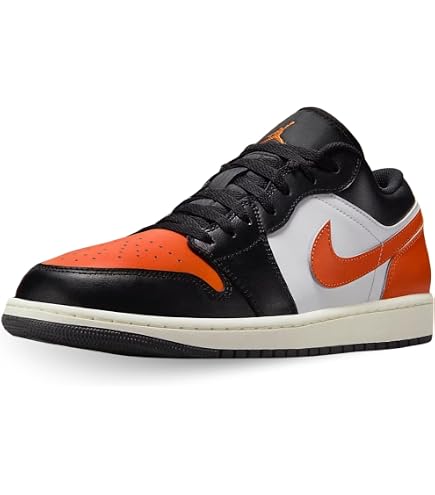 Amazon.com | Big Kid's Jordan 1 Low OG Starfish Orange/Black-White