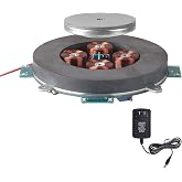 Magnetic Levitation Kit, Magnetic Levitation Display Stand, Floating Module with LED Lamp, Floating Rotating LED Tech Desk Ornament for Office, Studio, Home - Max Load Capacity 500g (500g)
