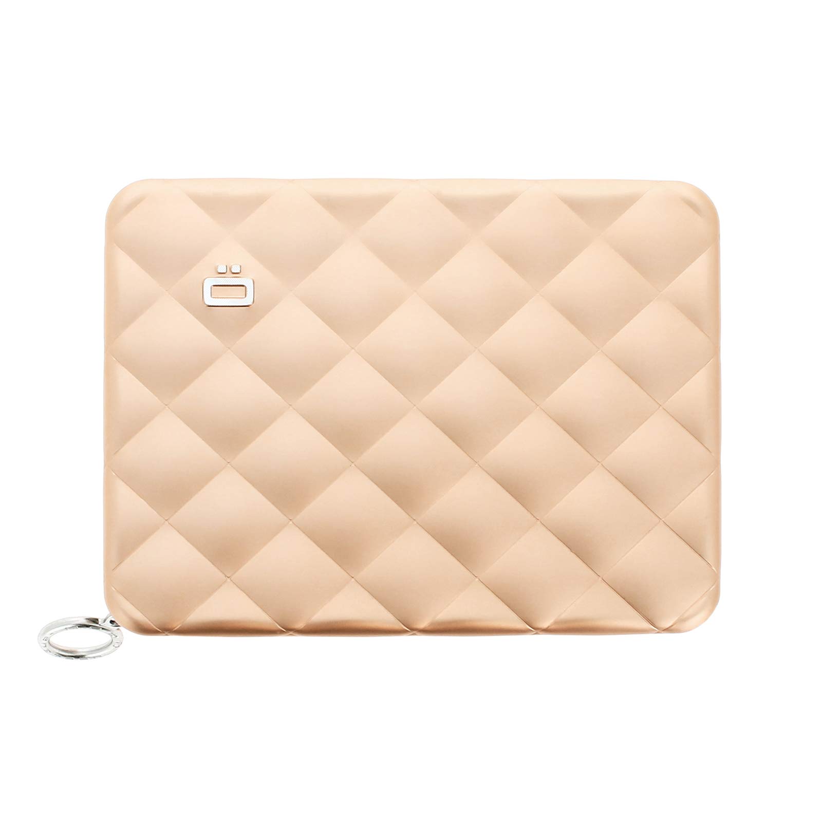 ÖGON -DESIGNS- Companion Wallet for Women, Rigid Aluminium with Quilted Effect, RFID Protection Against Fraud and demagnetization, Lady Case Helsinki Large Model, Passport Size (Rose Gold) — image 1