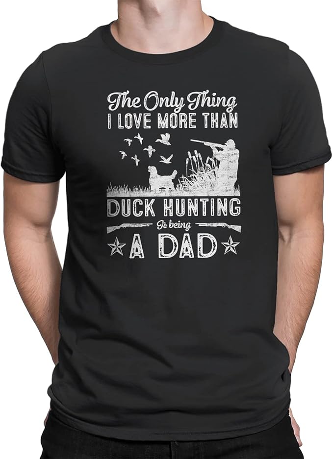 Graphics TShirts Funny Duck Hunting with Dad Dog Gift for Duck Hunting Gift Shirt Crew Neck