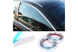 SHINE & BRIGHT AUTO 32Ft Automotive Car Exterior and Interior Molding Trim Universal Bumper Window Door Body Side and Household Furniture Surfaces Decorative Strip Scratch-Proof (5/16 inch (8mm), Chrome Silver)