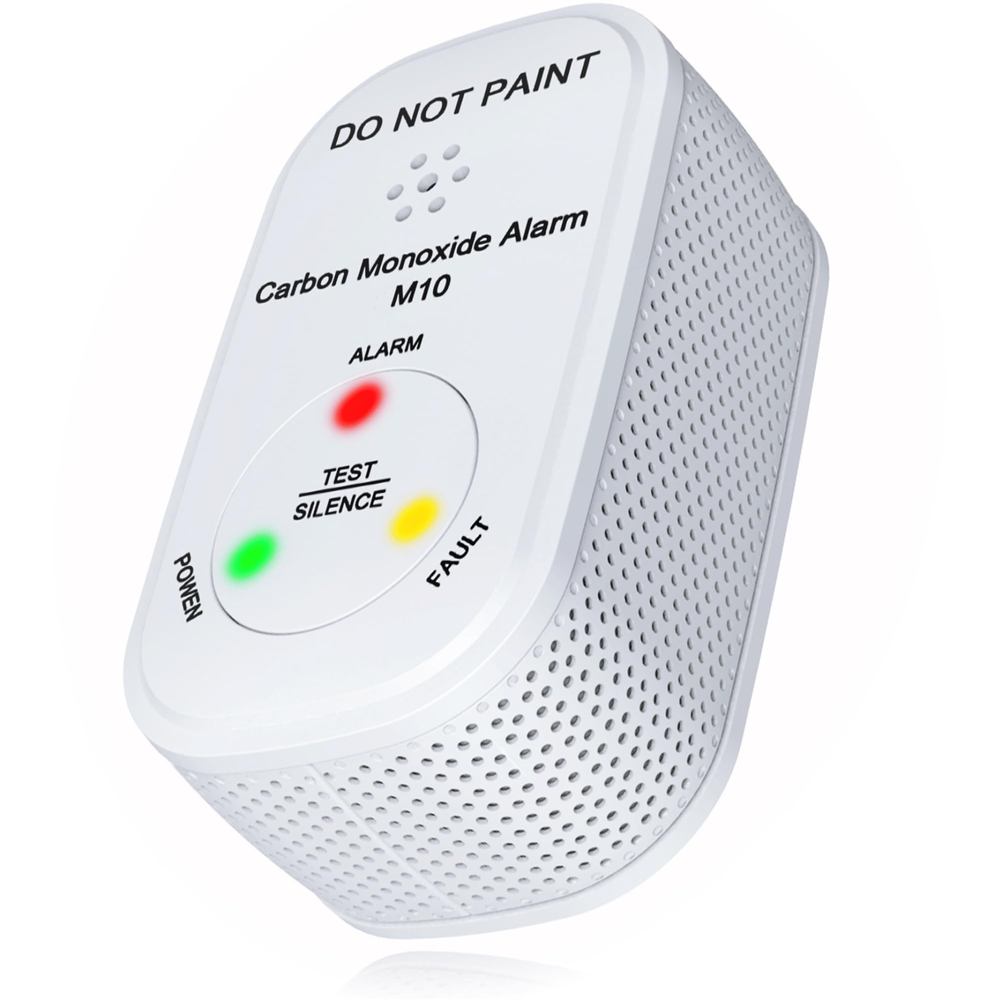 Nemaxx M10 Mini CO 10-Year Battery, Carbon Monoxide 85 dB-Gas Alarm of The Latest Technology 75 mm, Smoke Detector According to DIN EN50291, Weiß
