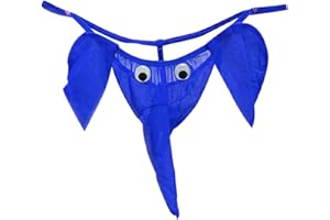 YEMYIQZ Men Thong Elephant Funny G-String Exotic Underwear T-Back Mesh Christmas Joke Gag Prank Gifts Valentines Day for Him