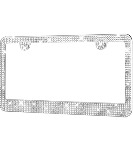 Amazon.com: Bling YELLOW Crystal Rhinestone-Metal Chrome License
