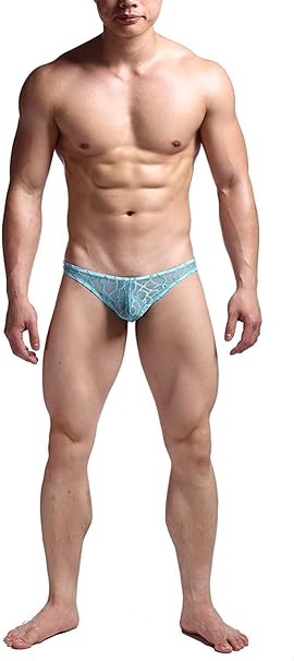 Calzoncillos De Hombre Calentamiento De De Encaje Malla Modernas Casual Transparente Calzoncillos Transparentes Camiseta Espalda Packun Calzoncillos Bragas (Color : Azul Claro, Size : S): Amazon.es: Ropa y accesorios