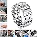 Multi Tool Bracelet,LETIN Stainless Steel Wearable Tread Multifunctional 29 IN 1 Bracelet Screwdriver Tool for Sailing/Travel/Camping Hiking Outdoor Emergency Kit Best Father Day's Gift (Sliver)