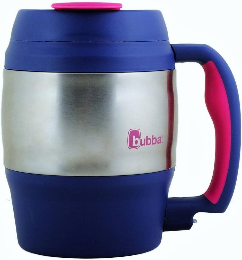 Bubba 52 oz mug classic navy with pink trim Amazon.co.uk Kitchen & Home