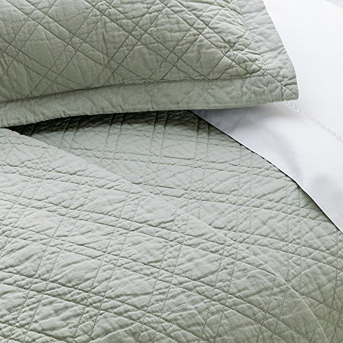 image for Elegant Life Minimal Linen &Cotton King Pillow Sham, Solid Colored Pil