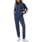 Marvmys Women Tracksuits Set Long Sleeve Full Zip Fall Sets 2 Piece Outfits Jogging Suit Sweatsuits with Pockets