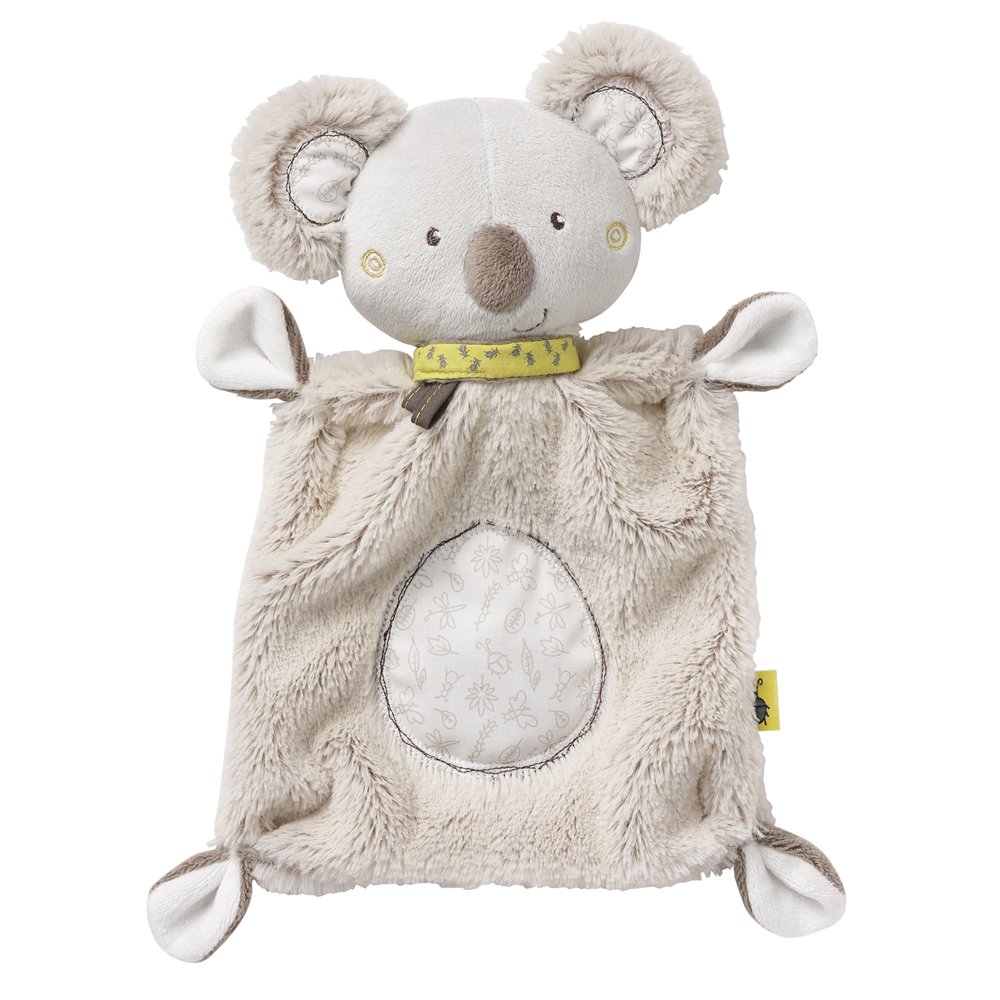 Fehn 064056 Schmusetuch Koala – Schnuffeltuch mit Koala-Köpfchen – Zum Kuscheln für Babys und Kleinkinder ab 0+ Monaten – Maße: 27 cm