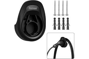 Romaa EV Charger Holder Wall Mount for J1772 Plug & Connector, Durable Car Charger Holder, Outdoor EV Charger Enclosure, Organizing Charging Cables and Protecting Equipment