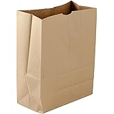 Large Heavy Duty Kraft Brown Paper Barrel Sack Bag, Grocery Bags,SOS Bags. 57 Lbs Basis Weight, 12 x 7 x 17-75/Pack