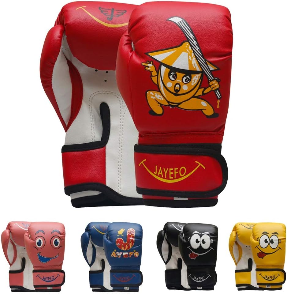 Jayefo Kids Boxing Gloves, Boxing Gloves for Kids} Sizes 4-6 OZ for Ages 5-11 Training MMA Boys Girls {Punching Bag Gloves} Kickboxing Muay Thai Youth Junior Gloves : Sports & Outdoors