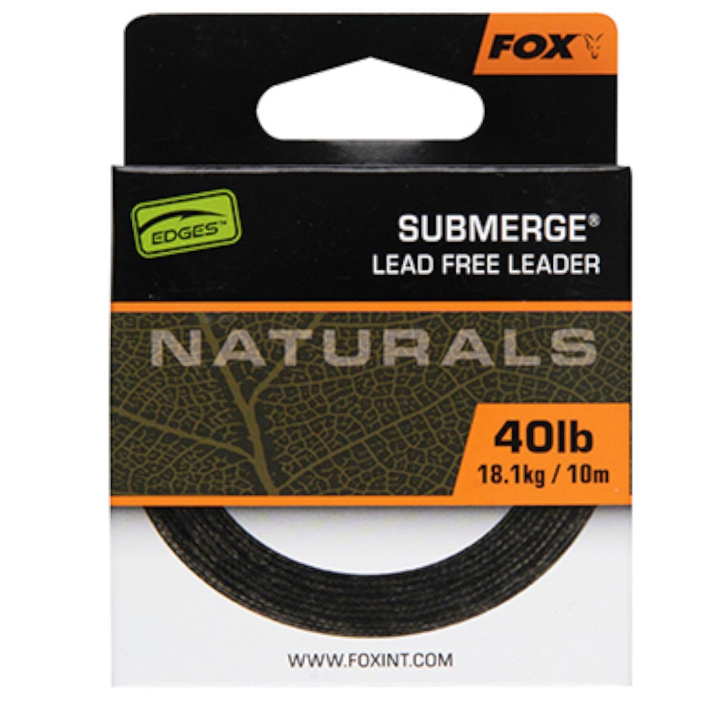 Fox Submerge Lead Free Leader Naturals 50lb 22.7kg/10m (cac825)
