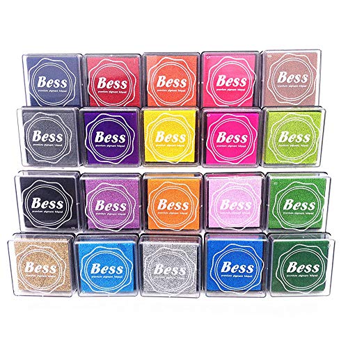 Craft Ink Pad Stamps Partner DIY Color,20 Color Ink Pad for Stamps, Paper, Wood Fabric, Kid's Rubber Stamp Scrapbooking Card Making Beautiful Water-Soluble Colors (Pack of 20) - Thumbnail 2