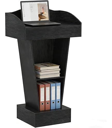 Amazon.com : Tangkula Floor Standing Podium, Wooden Speaking