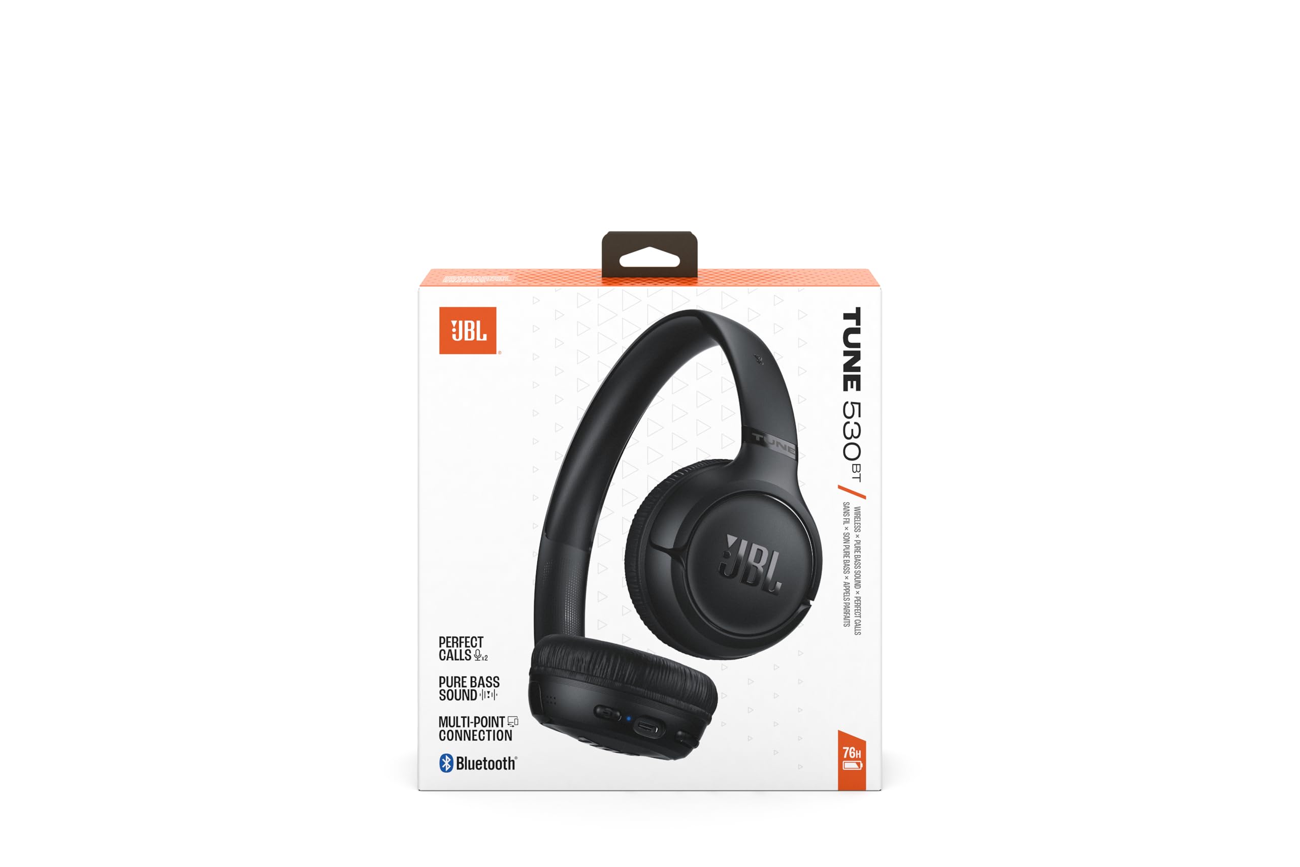 JBL Tune 530 BT Wireless On-Ear Kopfhörermit JBL Pure Bass Sound, Bis zu 76 Stunden Musikwiedergabe, Bluetooth 6.0, leichtem, faltbarem Design, Google Fast Pair, Microsoft Swift Pair,Schwarz 7