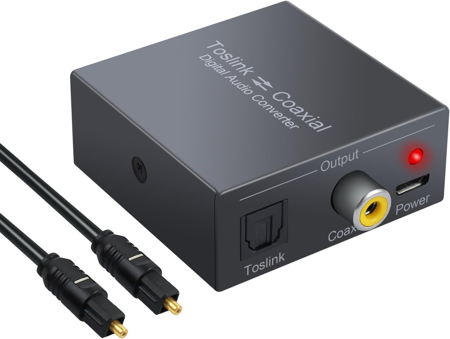 PROZOR Bi-Directional Coaxial Optical Audio Converter Digital Optical Toslink to Coaxial Coaxial to Optical SPDIF Digital Audio Optical Coaxial Bi-Directional Converter