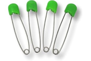Rearz - Adult Stainless Steel Locking Diaper Pins - (4 Pack) (Green)