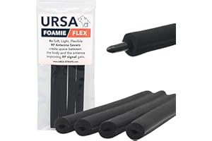 URSA Foamie Flex RF Savers - Pack of 4 (Black) | Flexible Foam Tube for Whip Antennas | Improves RF Signal Consistency & Comf