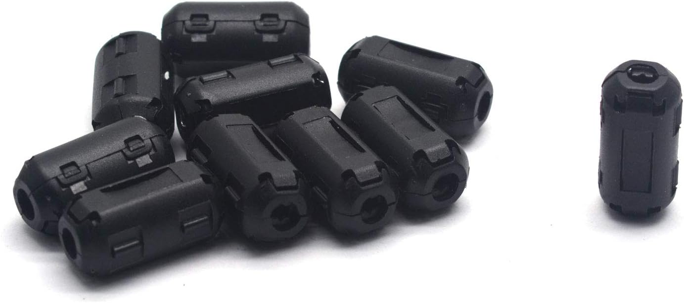 Tulead 10PCS Black Ferrite Clips Suppressor Interference Clips Noise Fliter