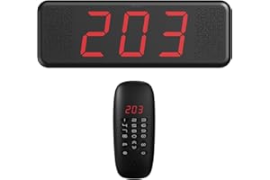 ChunHee Wireless Calling System, Dual Speaker 3 Digit Queue Calling Take A Number System Restaurant Management System, 9 Broadcast Voice Waiting Number System for Restaurant/Clinic/Church/Food Truck